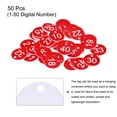 thumbnail image 3 of Uxcell Round 1-50 Number Tag Key Tag Acrylic Engraved Red ID Tag for Decoration, Pack of 50, 3 of 5