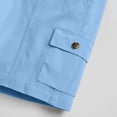 thumbnail image 5 of Women Stretchy Cargo Shorts High Waisted Shorts for Women Knee Length Summer Casual Shorts Sky Blue XXL, 5 of 9