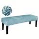 thumbnail image 1 of XmhyTop-A Funda de asiento de banco, funda elástica de terciopelo, lavable, funda para banco de comedor, funda elástica para banco de salón (1 pieza, azul claro), 1 of 5