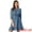 Blue Grey, variant on INSPIRE CHIC Women's Layered Ruffle Hem 3/4 Sleeves Smocked Chiffon A-Line Dress XL Pink
