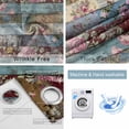 thumbnail image 4 of Vintage Flower Blackout Curtains for Bedroom/Living Room, Thermal Insulated Kitchen Curtains, Retro Botanical Floral Wooden Grommet Darkening Window Treatment Drapes 52"x72"x2, 4 of 8