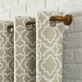thumbnail image 2 of Sun Zero Barnett Trellis Blackout Grommet Curtain Panel, 40"X95", Taupe, 2 of 9