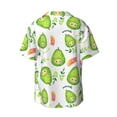 thumbnail image 2 of Wukai Kawaii Avocado Men's Casual Short-Sleeve Button Down Shirt - Lightweight Summer Dress Shirt for Daily Wear-Large, 2 of 7