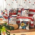 thumbnail image 2 of America The Beautiful Let Freedom Ring Throw Pillow Covers, 18 x 18 Inch Freedom 4th of July Independence Memorial Day Patriotic Cushion Case for Sofa Couch Set of 4, 2 of 6