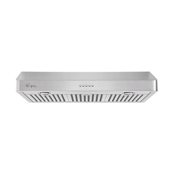 mpava 30 In. 500 CFM Ducted Under Cabinet Range Hood with Push Button Controls