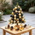 thumbnail image 6 of 49 Pcs Mini Christmas Ornaments for Mini Tree - 1.18" Shatterproof Small Hanging Balls Set for Xmas Holiday Table Wreath Decor (F), 6 of 8
