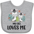 thumbnail image 3 of Inktastic Zebra My Gigi Loves Me Boys or Girls Baby Bib, 3 of 4