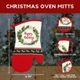 thumbnail image 2 of (2) Christmas Oven Mitts Holly Wreath Decorative Cooking Gloves 6.75x13 Inches for Home Kitchen Dining Baking BBQ Grilling Heat Resistant Potholders Table Linen Set Decoration Gift Supplies, 2 of 7