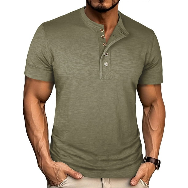 Ceisia Men's Gradient Printed Casual Elastic Sports Round Neck Activewear Top Gift
