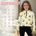 thumbnail image 7 of Xixirimido Bee Daisy Honeycomb Printed Girls Half Zip Sweatshirt Long Sleeve Pullover Crop Tops Kids Lightweight Hoodie Fashion Winter Clothes Size 7-8, 7 of 7