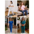 thumbnail image 5 of UVN Womens Pajamas Sets Short Sleeve Tops and Long Pants 2 Piece Outfit Casual Loose Sleepwear Nightwear Soft Pjs Lounge Sets, 5 of 7
