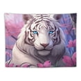 thumbnail image 5 of GOSMITH Tiger Tapestry,Tapestry Wall Hanging,Tapestry for Bedroom, Wall Tapestry,Hippie White Tiger Beautiful Oil Painting Wall Decor Art Tapestry for Living Room Decoration Aesthetic 40x30 Inch, 5 of 7