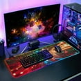 thumbnail image 6 of Large RGB Gaming Mouse Pad Led Glowing Mousepad Non-Slip Rubber Base 13 Light Modes 31.5x11.8 Colorful Light Beams, 6 of 6