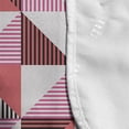 thumbnail image 4 of Geometric Microwave Oven Cover, Simple Repeating Pattern of Halved Triangles with Stripe Ornaments, Water Resistant Organizer with Pockets Kitchen, 36" x 12", Coral Pink and Dark Grey, by Ambesonne, 4 of 4