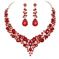 thumbnail image 1 of Rhinestone crystal necklace and earring set, 1 of 5