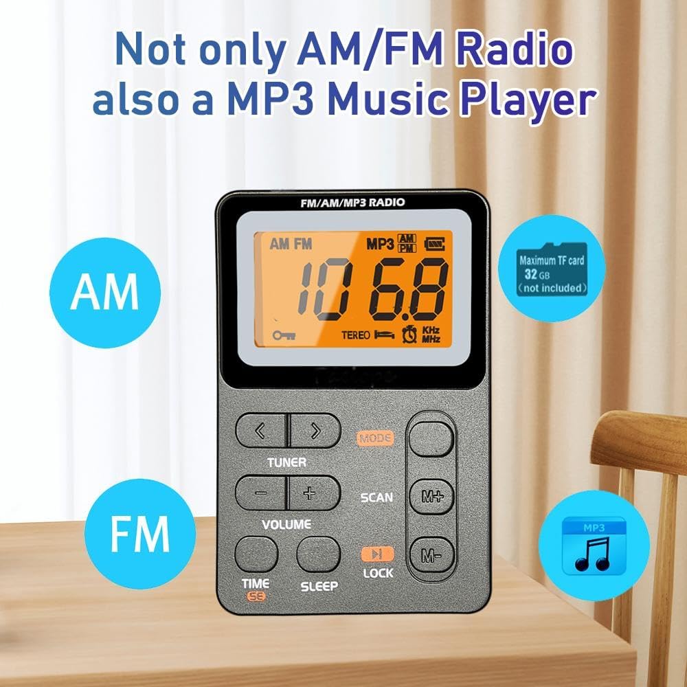 Topoint Portable AM/FM Digital Radio with 600mAh Battery photo 2
