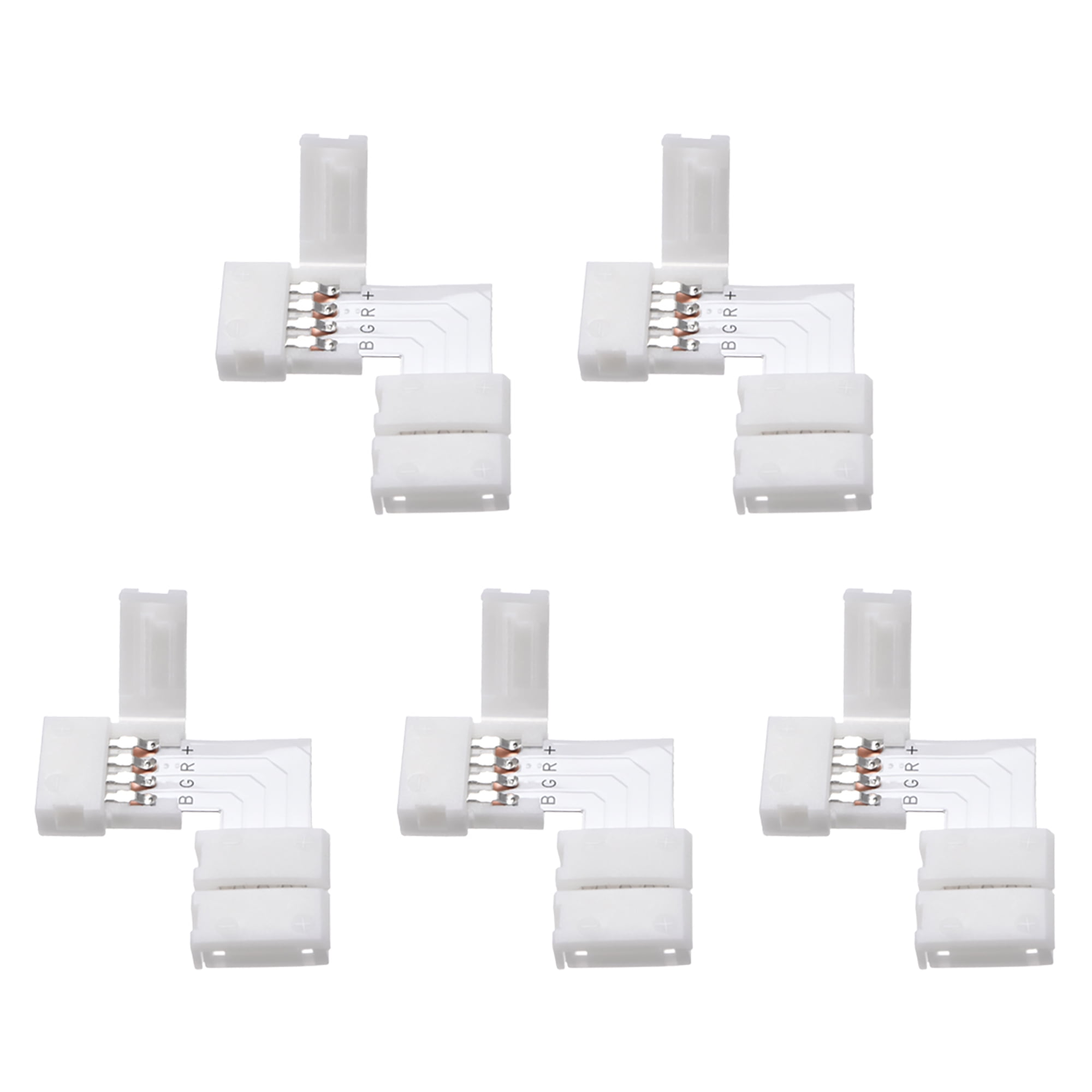 5/10pcs 5050 3528 RGB LED Strip Light Connector Adapter Cable Clip SolderlessTB 
