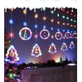 thumbnail image 7 of WILLED 9.8ft USB Christmas Window Lights, 120 LED Hanging Tree Ring Light with Remote, 8 Modes Waterproof Curtain String Lights, Xmas Decorations for Indoor Bedroom and Outdoor Use, 7 of 7
