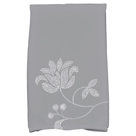 Simply Daisy 18" x 30" Traditional Flower-Single Bloom Floral Print Hand Towel