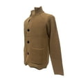 thumbnail image 4 of xiaxaixu Men Sweaters Long Sleeve Cardigan Solid Color Stand Collar Button Down Sweaters Fall Winter Knitted Coats with Pockets, 4 of 7