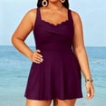 thumbnail image 4 of Maillot de Bain pour Femmes Grande Taille Maillots de Bain Rouges Maillots de Bain pour Femmes 1 Pce Robe Maillots de Bain Robes de Plage Grande Taille, 4 of 5