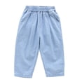 thumbnail image 2 of Pantalones vaqueros largos para niños, de color liso, informales, deportivos, largos, de poliéster, 2 of 8