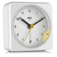 thumbnail image 3 of Braun Classic Analogue Alarm Clock with Snooze and Light, Quiet Quartz Sweeping Movement, Crescendo Beep Alarm in White, model BC03W., 3 of 10