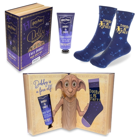 Harry Potter Dobby Sock Gift Set, Peppermint Foot Lotion
