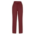thumbnail image 5 of Yuzhih 2 Pack Women's Cotton Linen Pants 2024 Fall Casual Loose Drawstring High Waist Tapered Pants with Pockets, 5 of 7