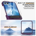 thumbnail image 4 of ELEHOLD Case for Samsung Galaxy Z Flip 7 with Kickstand, Built-in Screen Protector, Rugged Plastic Lightweight Foldable Stand Shockproof Case Hinge Cover,Darkpurple, 4 of 7