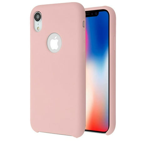 Apple iPhone XR (6.1 Inch) Phone Case Slim HYBRID Candy Rubber Gel Hard Silicone Coated Executive Protective Case Cover - Siltstone Pink Phone Case for Apple iPhone Xr (6.1