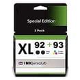 thumbnail image 1 of InkjetsClub Compatible Ink Cartridge Replacement for 3 Pack HP 92 & HP 93 Value Pack. Includes 2 Black and 1 Color Ink Cartridges, 1 of 1