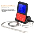 thumbnail image 2 of Graflsoa Wireless Dual-Probe Meat Thermometer with Backlit LCD Display, 2 Stainless Steel Probes, and 20m Range Transmitter for Precise Cooking Temperature Monitoring, 2 of 6