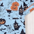 thumbnail image 5 of WERYOUNG Toddler Girls Halloween Pajamas Short Sleeve Notched Collar Button Front Tops Shorts 2 Piece Sleepwear Set Cute Cartoon Allover Print Kids Nightwear Breathable Loungewear 5-6 Years, 5 of 9