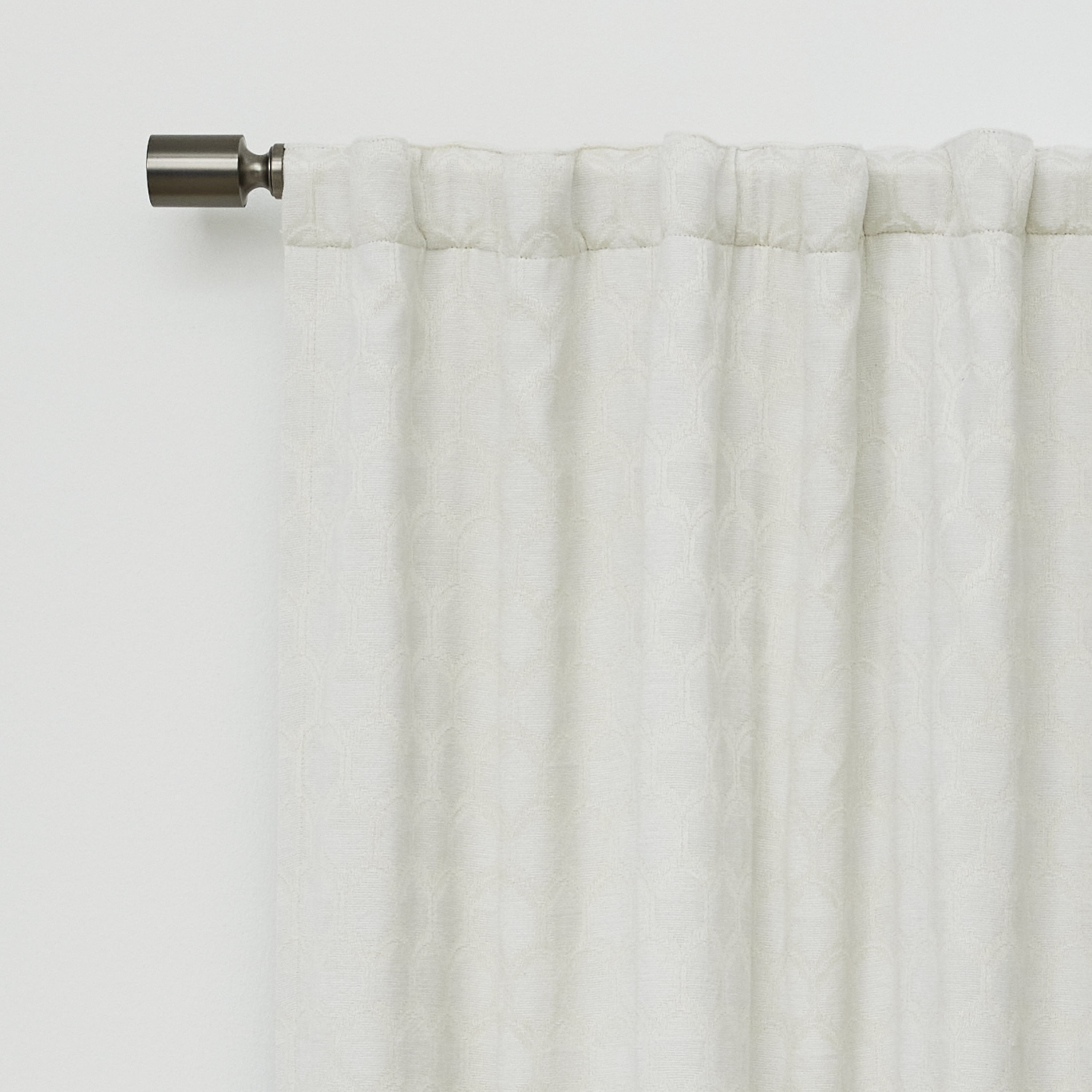 Better Homes & Gardens Jacquard Velvet Blackout Curtain, Back Tab, Indoor Single Panel, Vanilla Dream, 50" W x 84" L, Adult