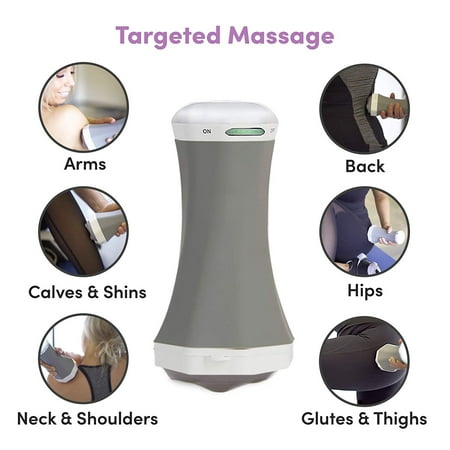 Rechargeable Deep Tissue Shiatsu Spin Massager | Portable, Targeted Handheld Massage with Adjustable Nodes and Speed | Make Lemonade