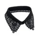 thumbnail image 1 of Cuello falso para mujer, blusa de gasa desmontable, cuello falso de media camisa para vestido Negro, 1 of 9