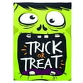 thumbnail image 2 of Trick Or Treat Green Monster 29 x 42 Large Halloween House Flag, 2 of 3