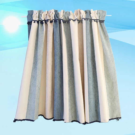 FOMIYES 1Pack Curtain Valance Polyester Light Filtering Nordic Style for Kitchen Window