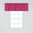 thumbnail image 2 of Ambesonne Spring Valance Pack of 2, Orange Puff Flowers Motif, 54"X18", Magenta and Vermilion, 2 of 3