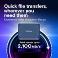 thumbnail image 3 of SSD Portátil Crucial X10 6TB USB 3.2 USB-C 2,100MB/s Azul, 3 of 6