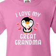 thumbnail image 4 of Inktastic I Love My Great Grandma with Cute Penguin and Hearts Youth T-Shirt, 4 of 5