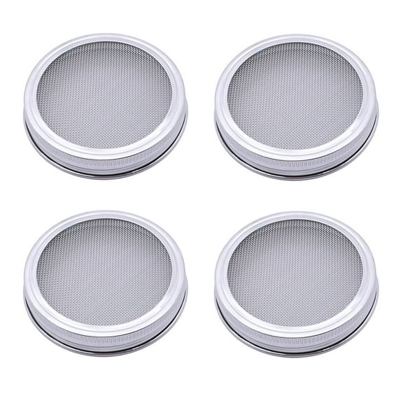 Raindrops 4Set Sprouting Lids for Mason Jars with 8.6x3.4in Size Kitchen Use