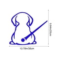 thumbnail image 3 of Blue Cute Dog Silhouette Wiper Decal Rear Windshield Sticker For Car Decor Moves With Wiper Blade 13.78X9.84 Inches, 3 of 7