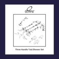 thumbnail image 2 of Elite P-3230-BN Three Handle Tub & Shower Set - Brushed Nickel, 2 of 4