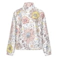 thumbnail image 6 of Jackets for Women Winter Coat Jackets Flannel Stand Collar Jacket(Pretty Floral White Pattern Design,Size:S-4XL), 6 of 7