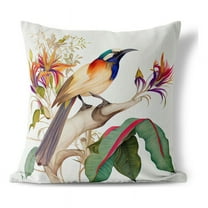 Bird Indoor/Outdoor Pillow in White 18 x 18