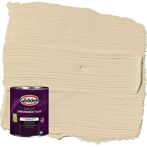 Glidden HEP Almond Cream / Beige Eggshell Interior Paint with Primer, 1 Quart