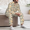 thumbnail image 6 of KLL Bicycle And Pumpkins Sleepwear Mens Flannel Pajamas,Long Cotton Pj Set, 6 of 7