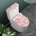 thumbnail image 2 of SEANATIVE Pink Cherry Blossom Toilet Seat Lid Cover Easy to Install Toilet Seat Covers for Bathroom 2 Piece Breathable Toilet Seat Cover Set Universal for Most Toilet Bowl Lids, 2 of 7